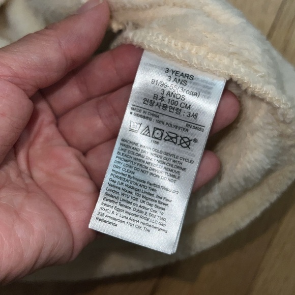 NWT GAP Toddler Brannan Bear Hoodie Robe (Crème Brule) - Picture 6 of 7